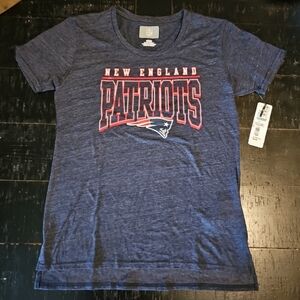NFL New England Patriots Women's Heathered Blue T-Shirt New With Tags